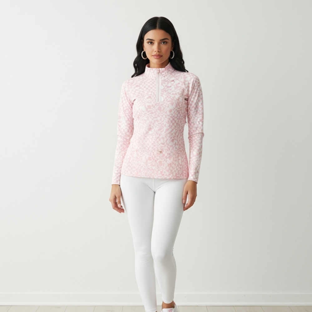 G/fore Womens Pink Distorted Cooling Golf Longsleeve Size L - Picture 8 of 10